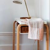 Toffee Washed Linen Tea Towel 48x70cm, Rust-Rose (9787713880351)