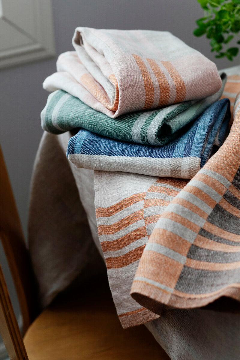 Toffee Washed Linen Tea Towel 48x70cm, Rust-Rose (9787713880351)