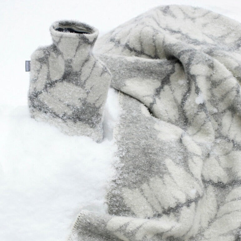 Verso Branch Wool Blanket 130x180cm, Grey-White (8709491491103)