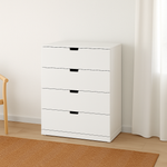 Ikea Nordli Chest of 4-Drawers, 80x99cm, White (8130908061983)