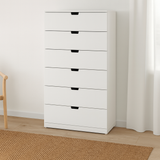 Ikea Nordli Chest of 6-Drawers, 80x145cm, White (8130898657567)