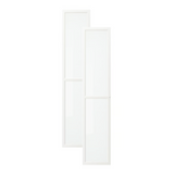 Ikea Billy / Oxberg Glass Door, 40x192cm, White x2