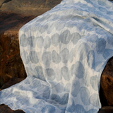 Sade Washed Linen Towel, White-Grey