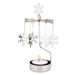Snowflakes Tea Light Carousel Chime, Silver (9430763438367)