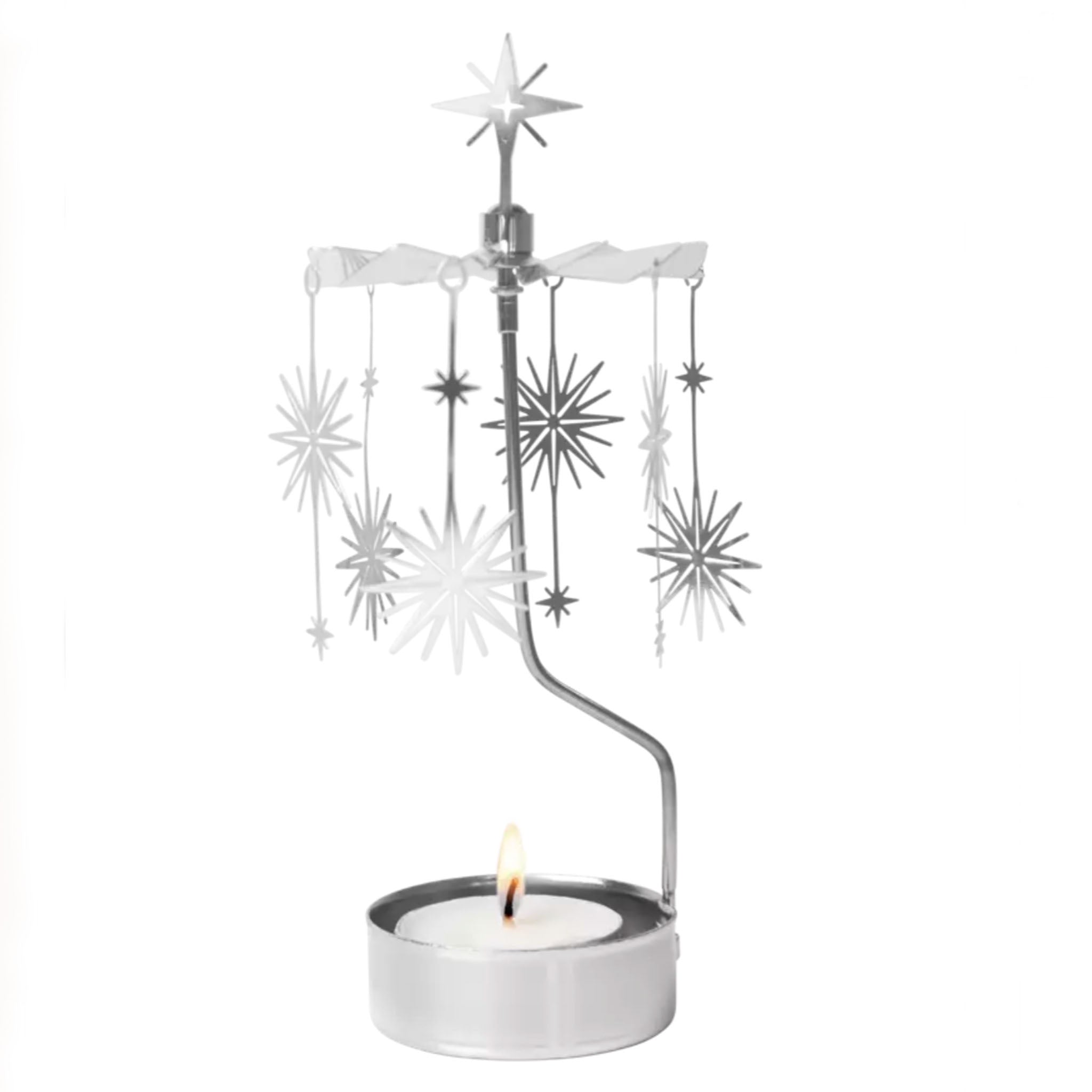 Supernova Tea Light Carousel Chime, Silver (9422250443039)
