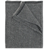 Terva Washed Linen Towel, White-Rainy Blue