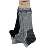 Woolwear ankle socks 2 Pack, Grey and Black Sport