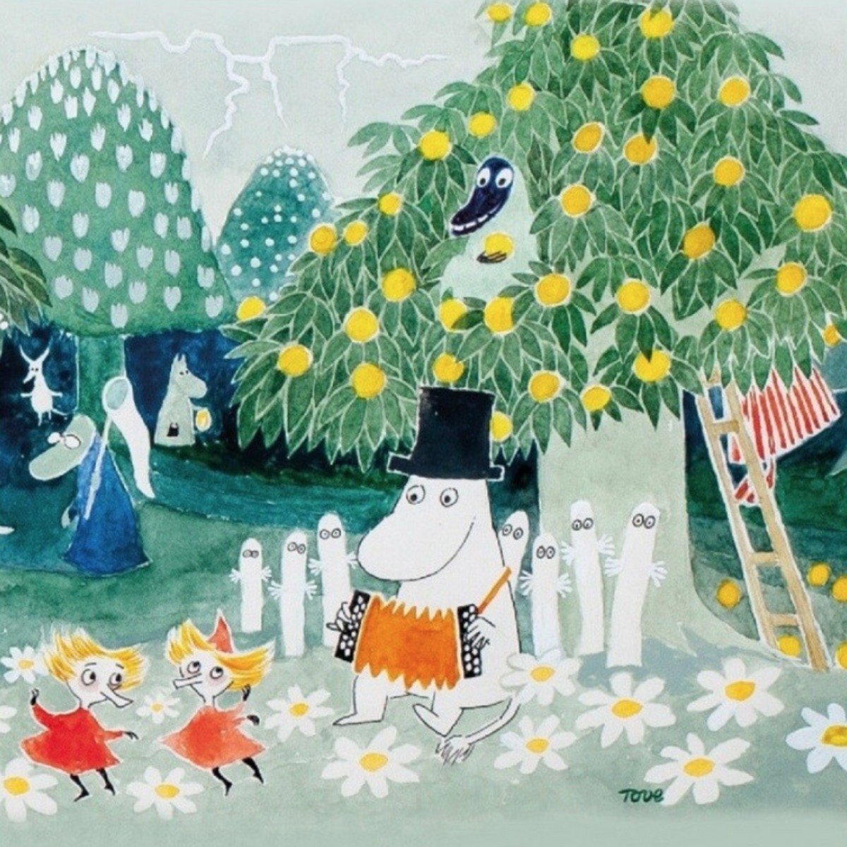 Moomin Serviette 20-Pack, Magic Meadow – Nordic Chill