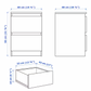 Ikea Malm 2-drawer Bedside Table, 40x48x55cm, White (3074909381)