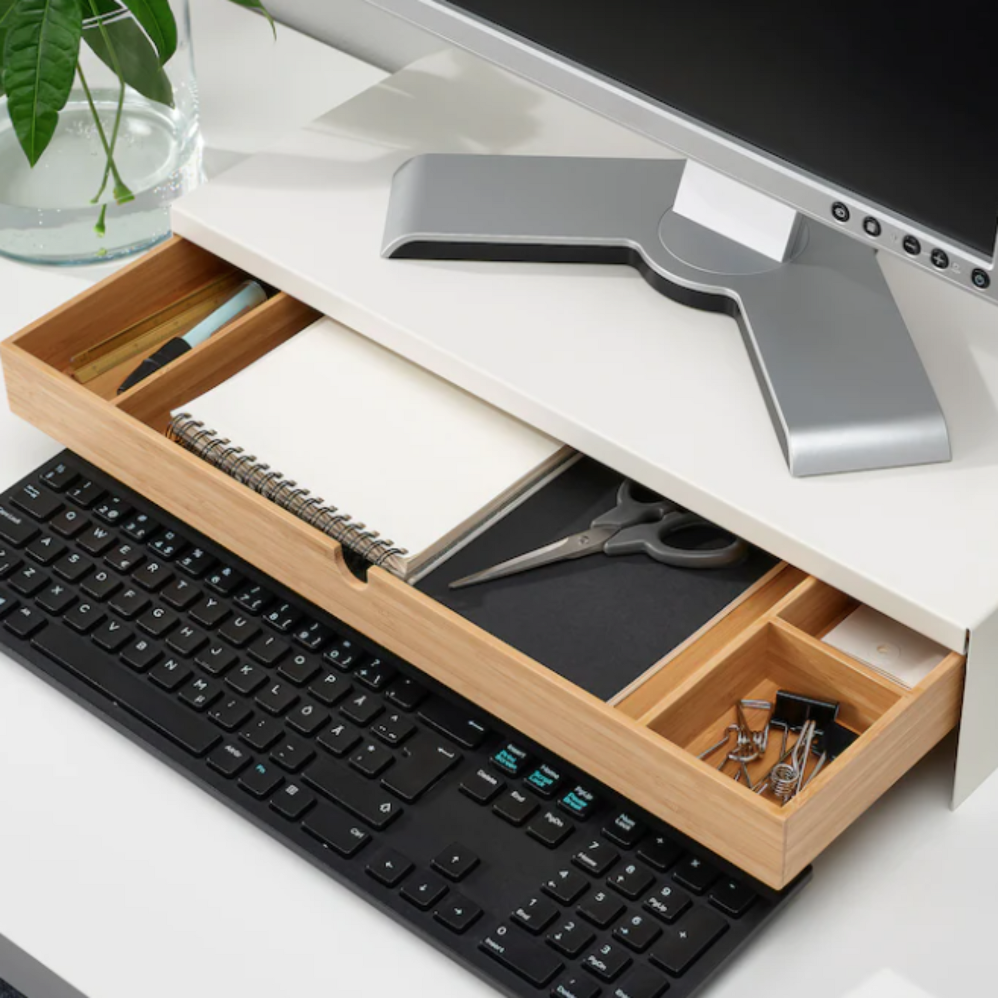 Ikea Elloven Computer Stand with Drawer