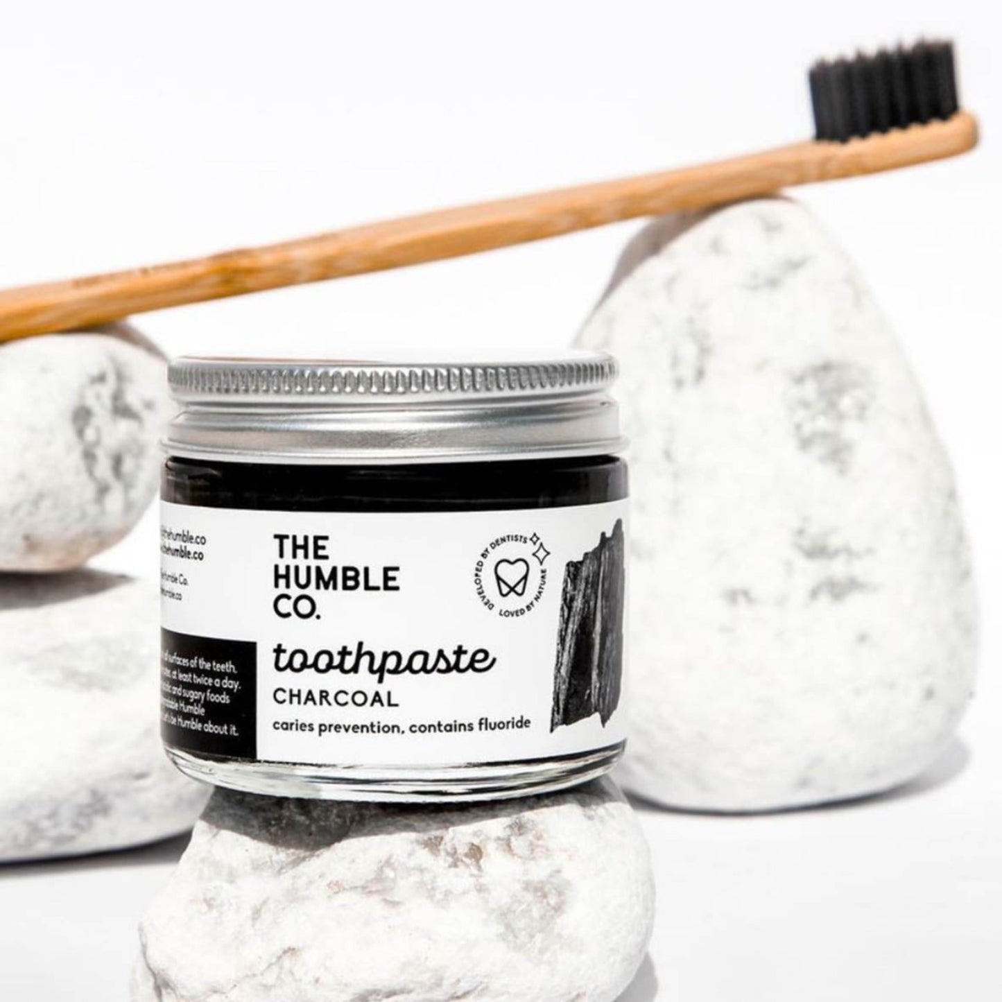 THE HUMBLE CO. Toothpaste in Glass Jar 50ml with Flouride (4620415303745)