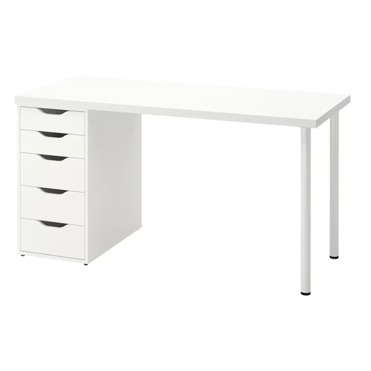 Ikea Lagkapten / Alex / Adils Desk Combo, 140x60x73cm, White (8130955313439)