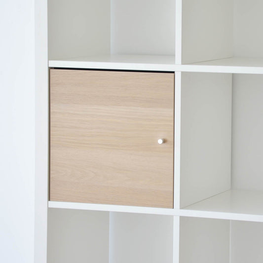 IKEA Kallax Insert with Door, White Stained Oak (4407093395521)