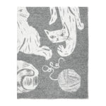 Purrfect Day Kissanpaivat Wool Blanket 130x180cm, Grey-White (6910584029249)