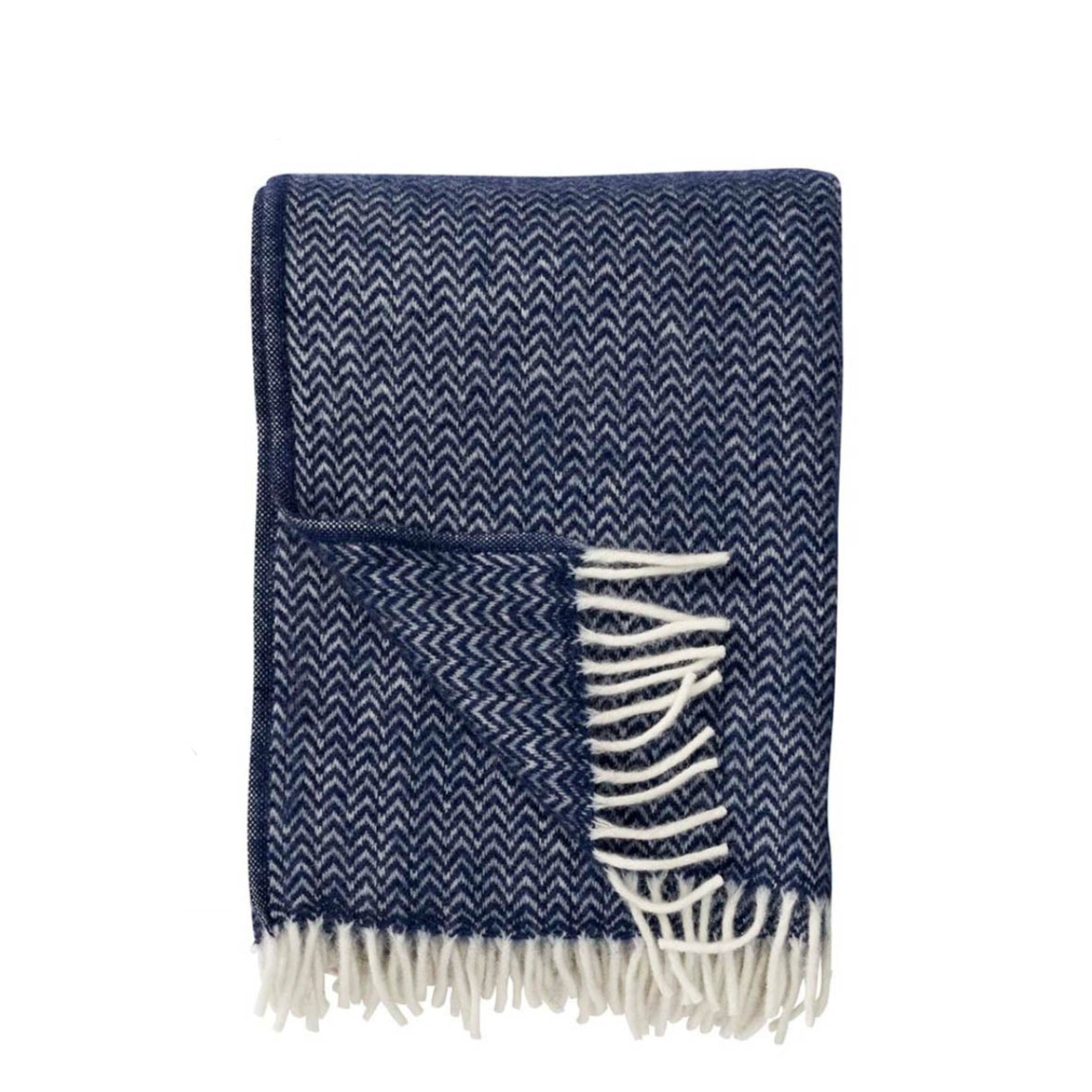 KLIPPAN Chevron Wool Throw, 130x200cm (1534179901505)