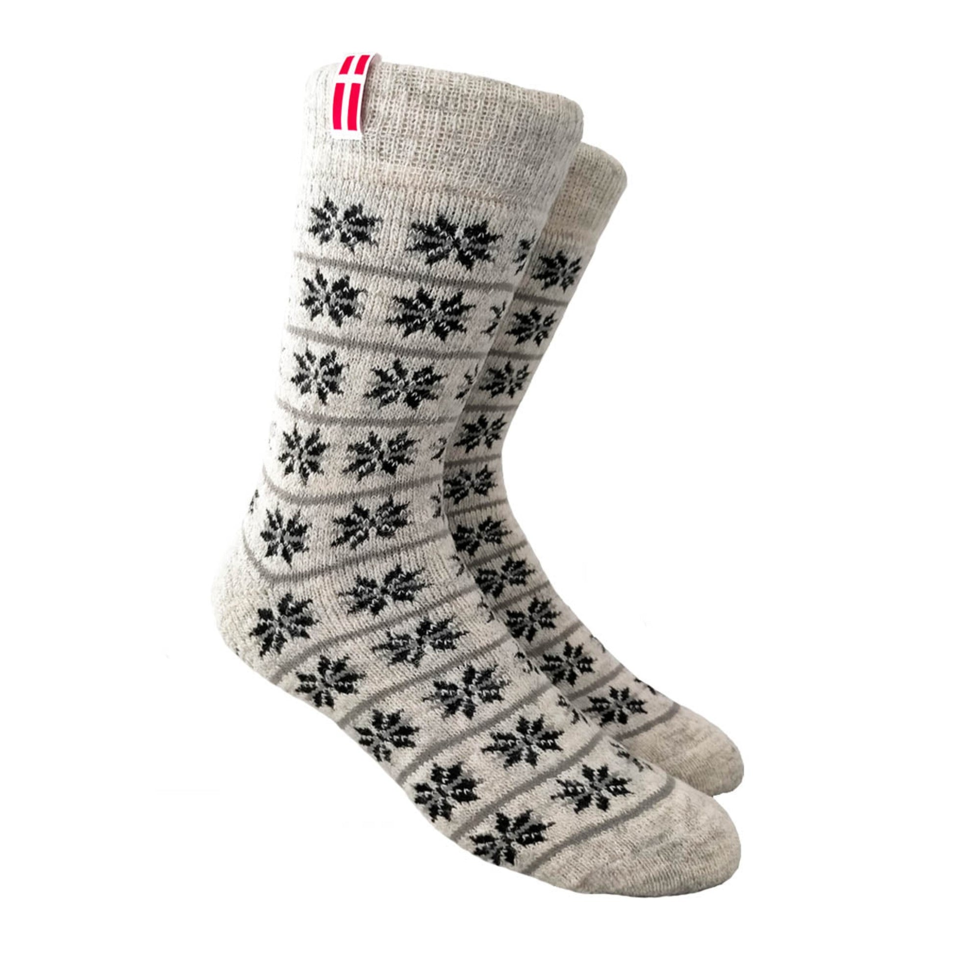 NORWOOL Wool Socks Denmark, Natural/Black (6583972528193)