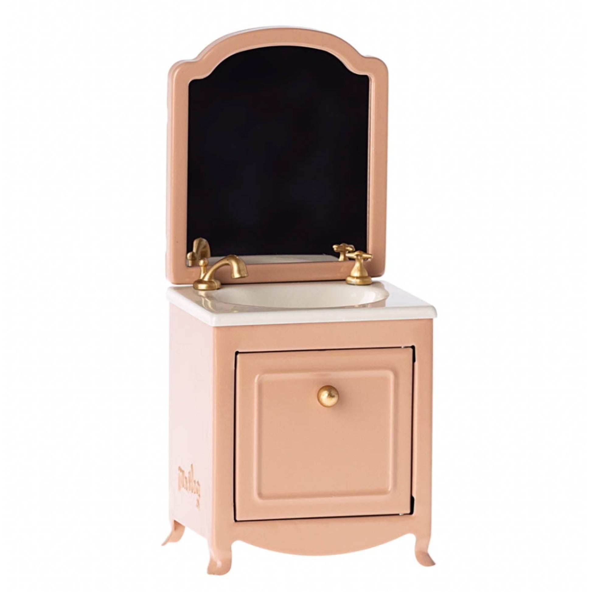 Maileg Miniature Sink Dresser & Mirror, Rose (6910440046657)