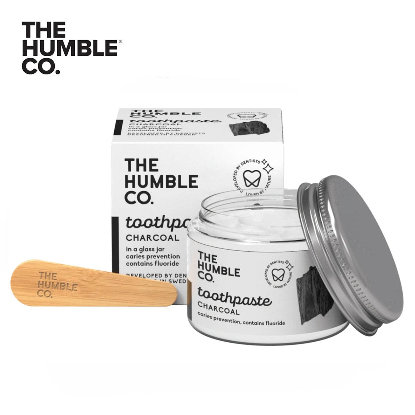 THE HUMBLE CO. Toothpaste in Glass Jar 50ml with Flouride (4620415303745)