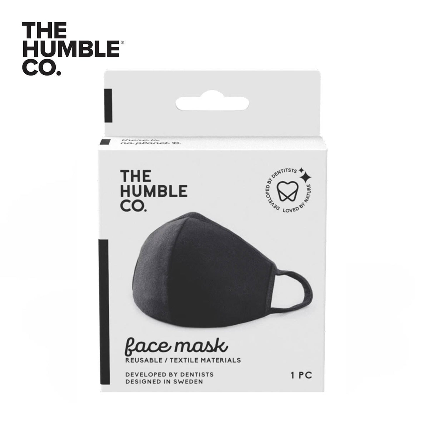 THE HUMBLE & CO Reusable Face Mask, Black (4620447121473)