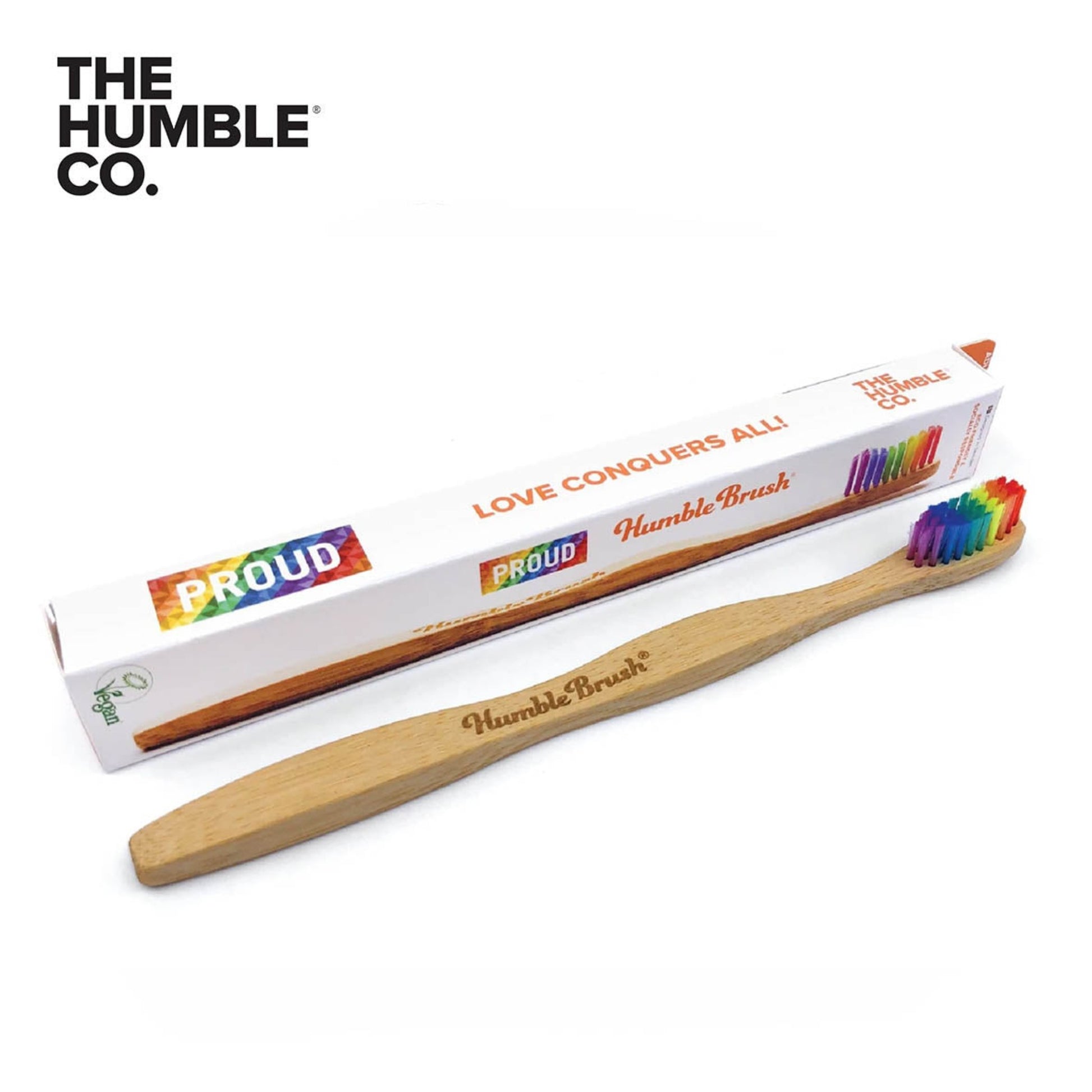 THE HUMBLE CO. Bamboo Toothbrush Adults, Soft, PROUD Limited Edition (4620411535425)