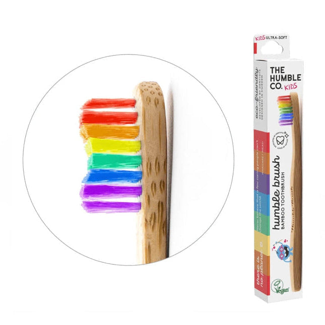 THE HUMBLE CO. Bamboo Toothbrush Kids, Soft, PROUD Limited Edition (4620411830337)