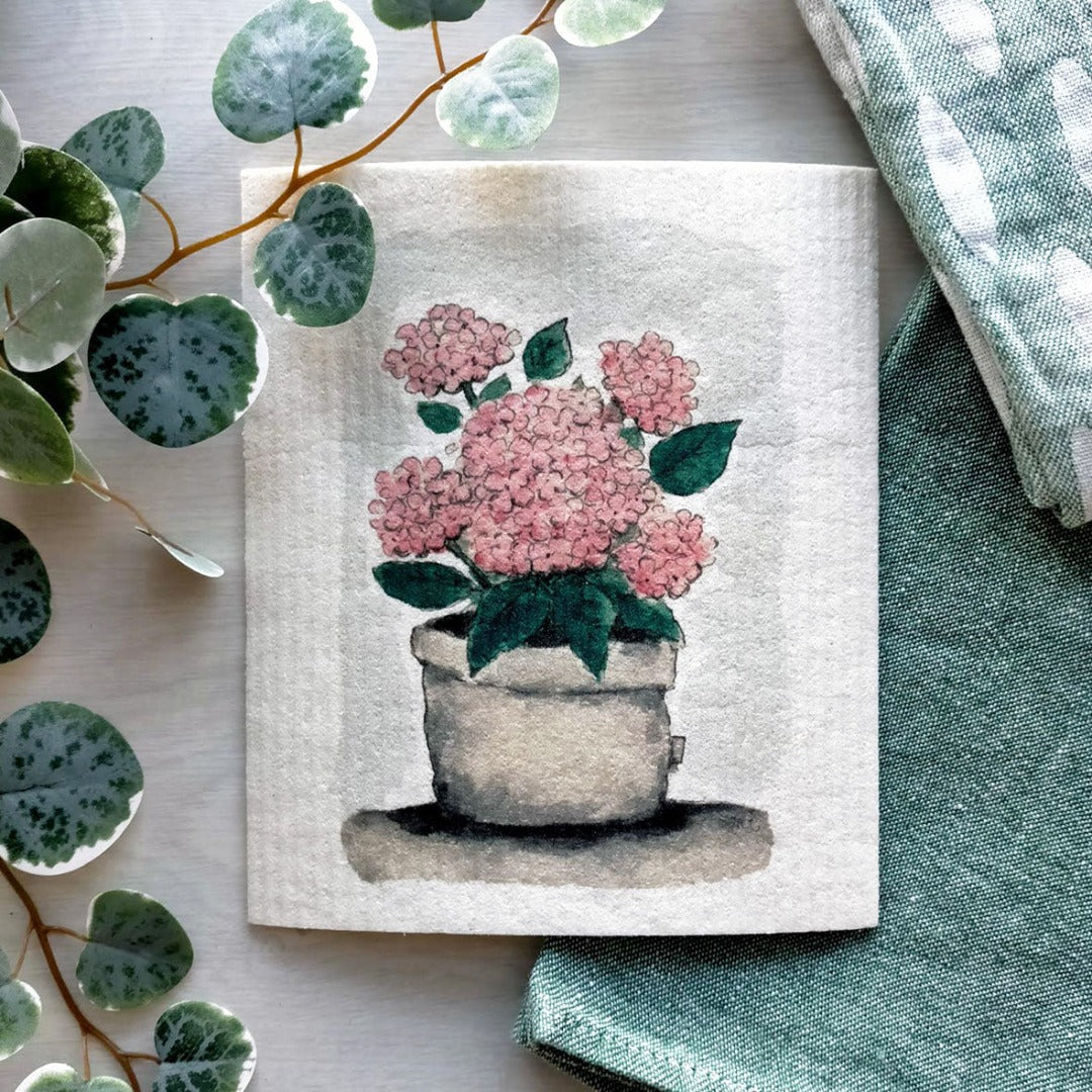 100% Biodegradable Dishcloth, Flower Art Collection (4616872263745)