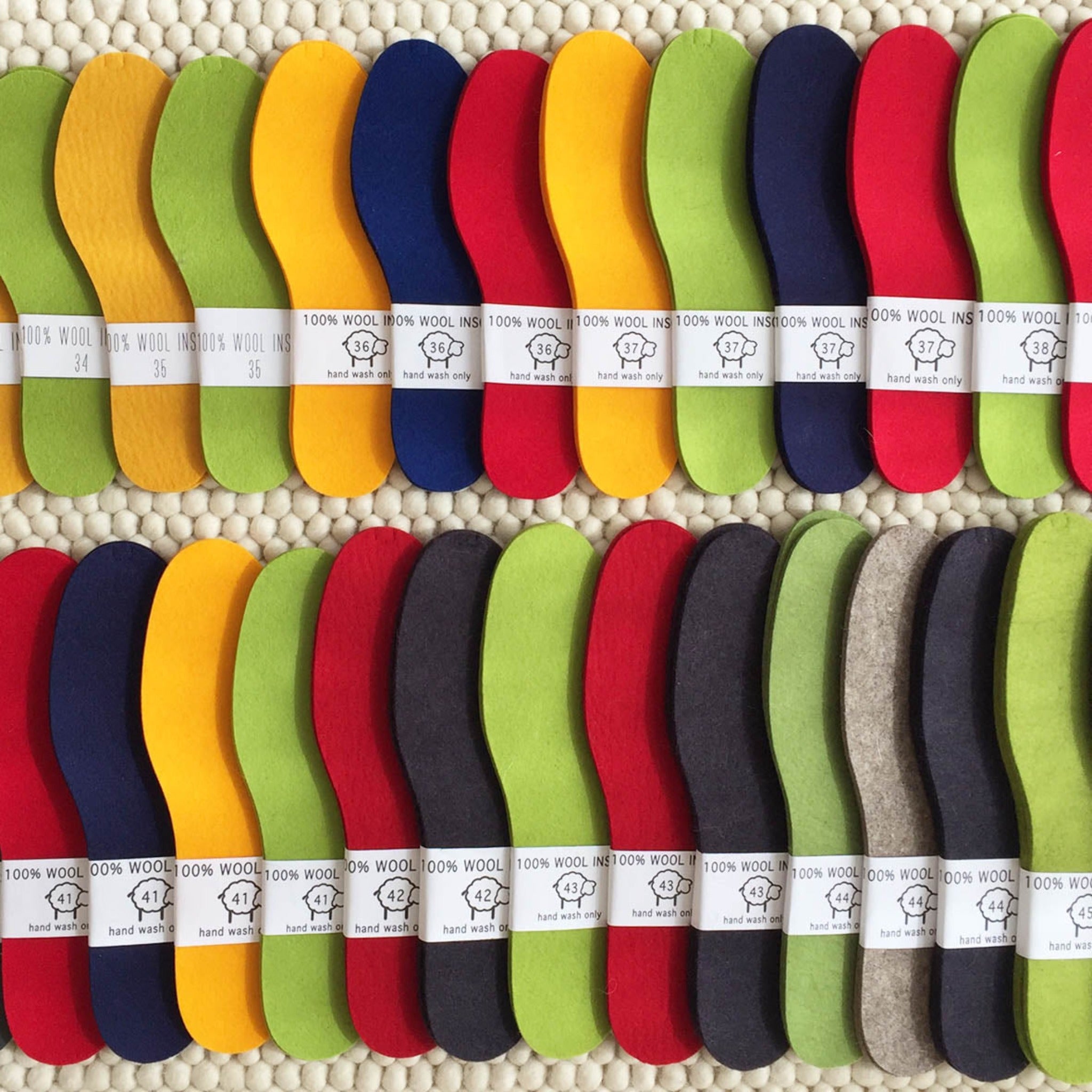 LAHTISET Felted NZ Wool Insoles Size 35 (4426639081537)
