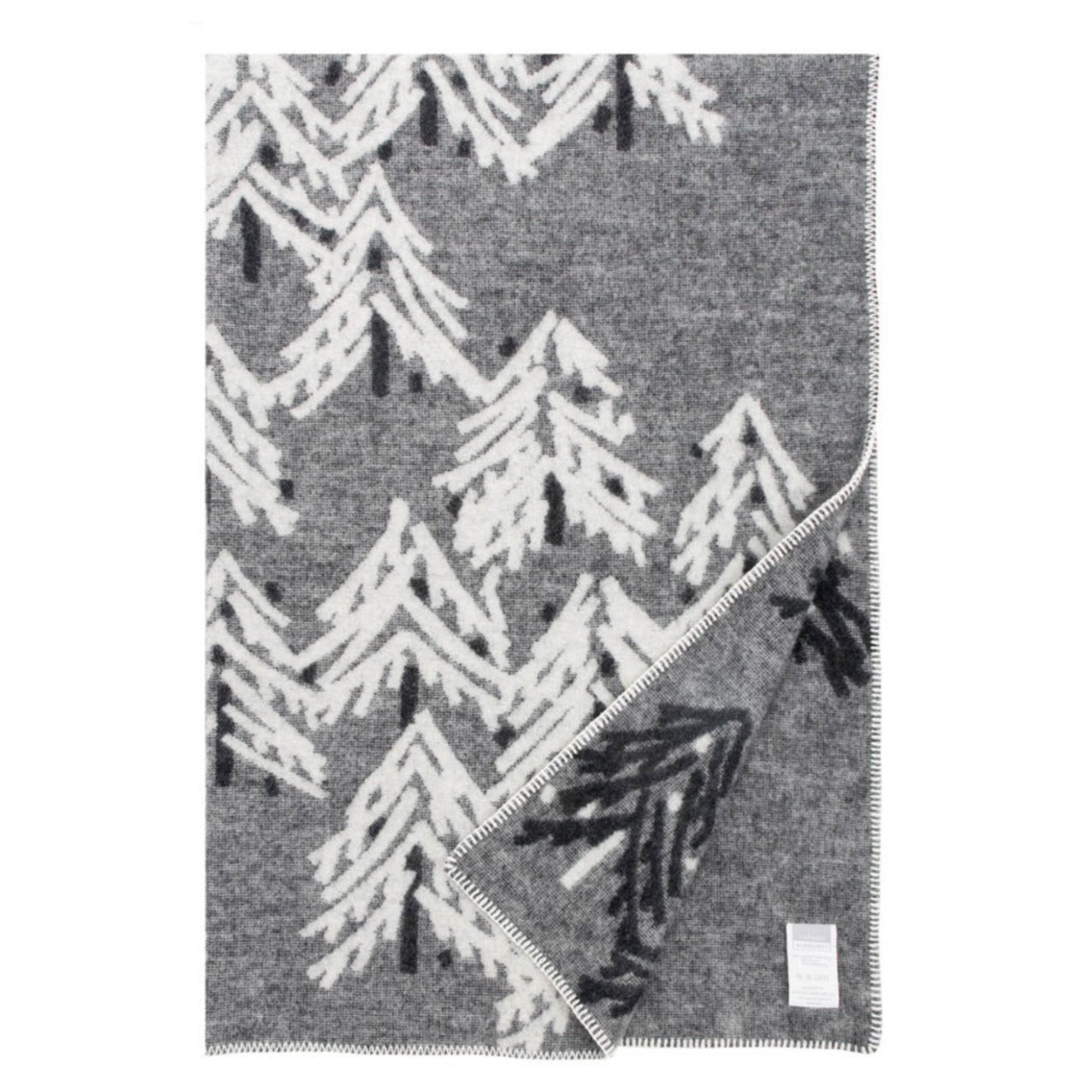 Spruce Kuusi Wool Blanket 130x200cm, Grey-White (4429661831233)