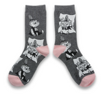 Little My Pranking Womens Socks, Grey (6633265037377)