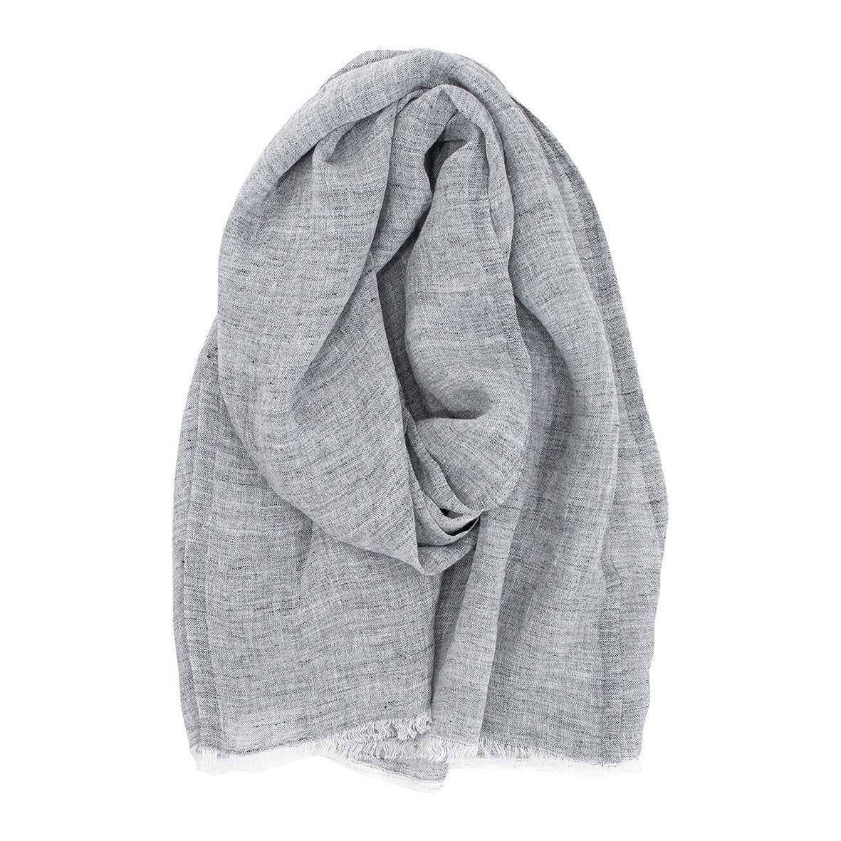 Lempi Favourite Washed Linen Scarf 35x200cm,  Melange Grey (8856887918879)