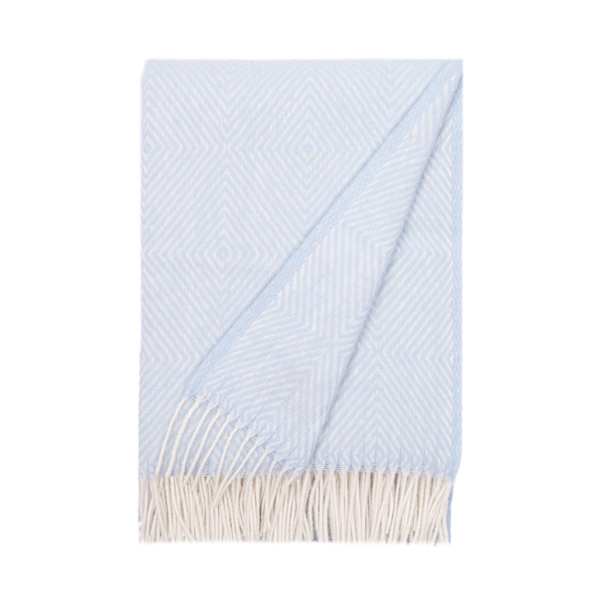 Lina 100% Wool Throw 130x200cm, Ice Blue (8672199639327)
