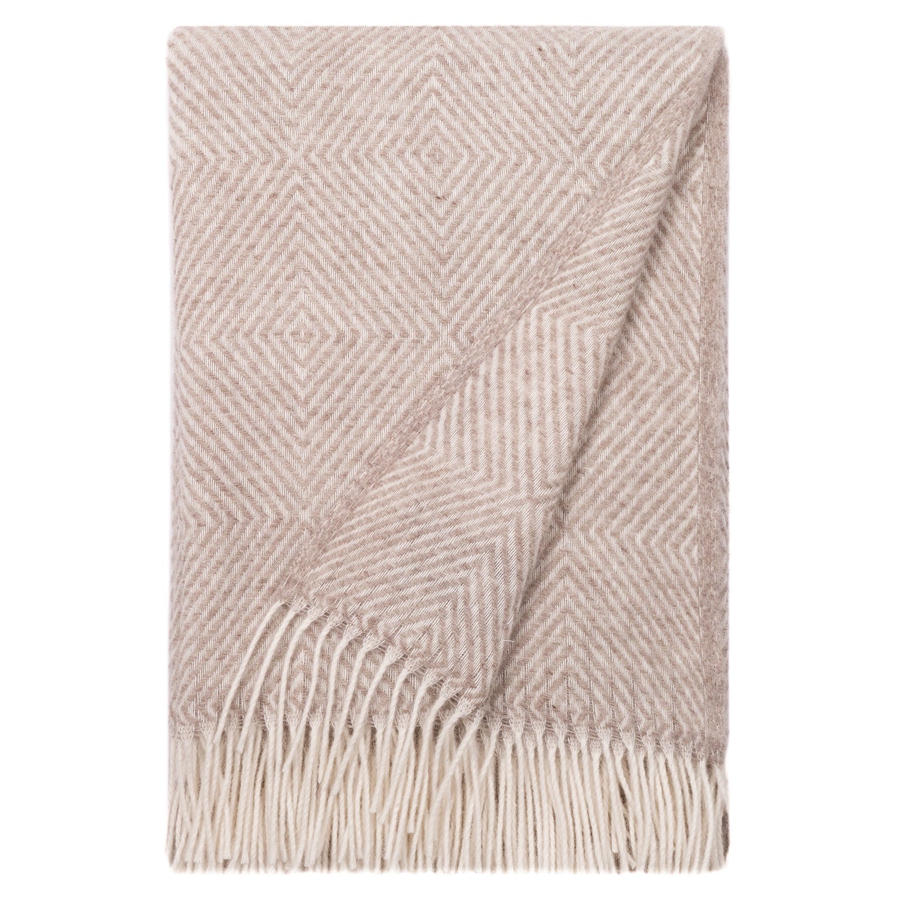 Lina 100% Wool Throw 130x200cm, Almond Beige (8672199278879)