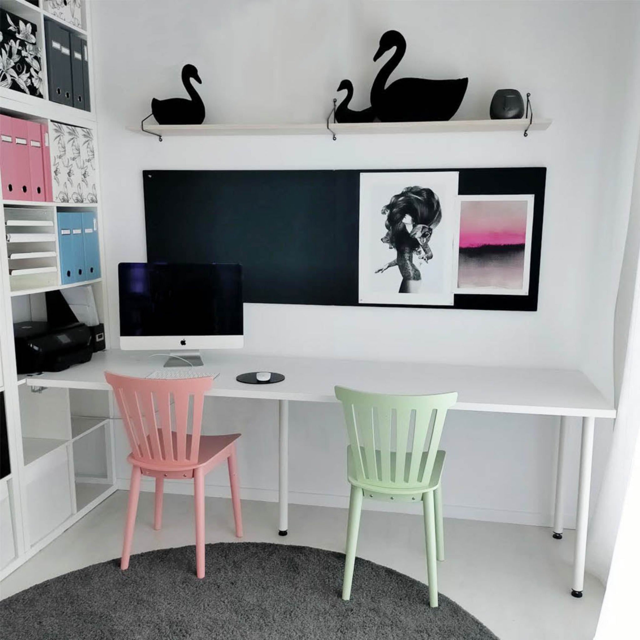 Ikea Lagkapten / Adils Desk Combo, 200x60x73cm, White (8130970485023)