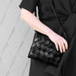 LUMI Toarie Woven Leather Clutch, Small Black (4342243360833)