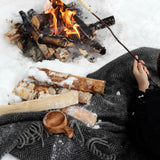 Maria Wool Throw 130x180cm, Black-Grey (6807623172161)