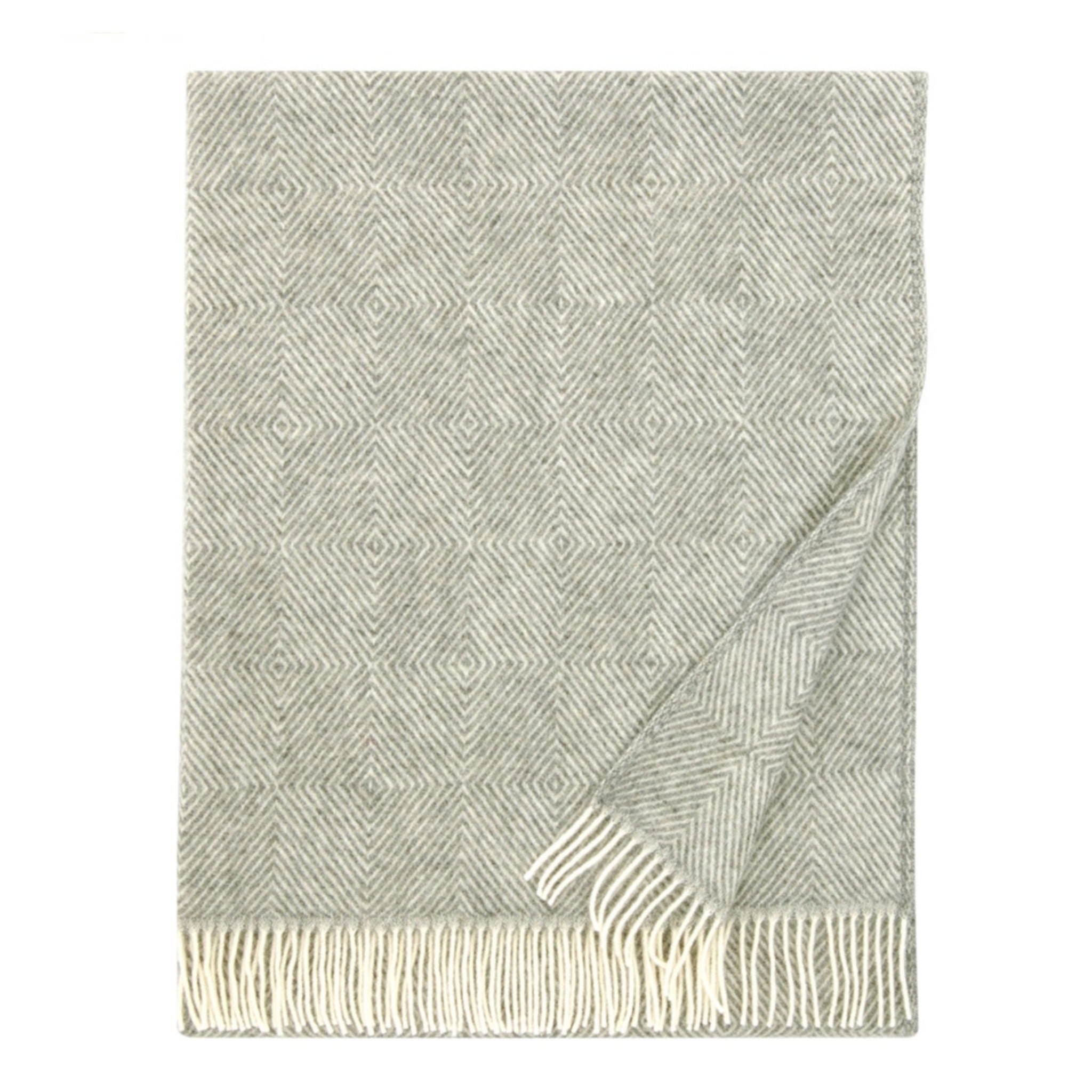 Maria Wool Throw 130x180cm, Grey-White (6807623139393)