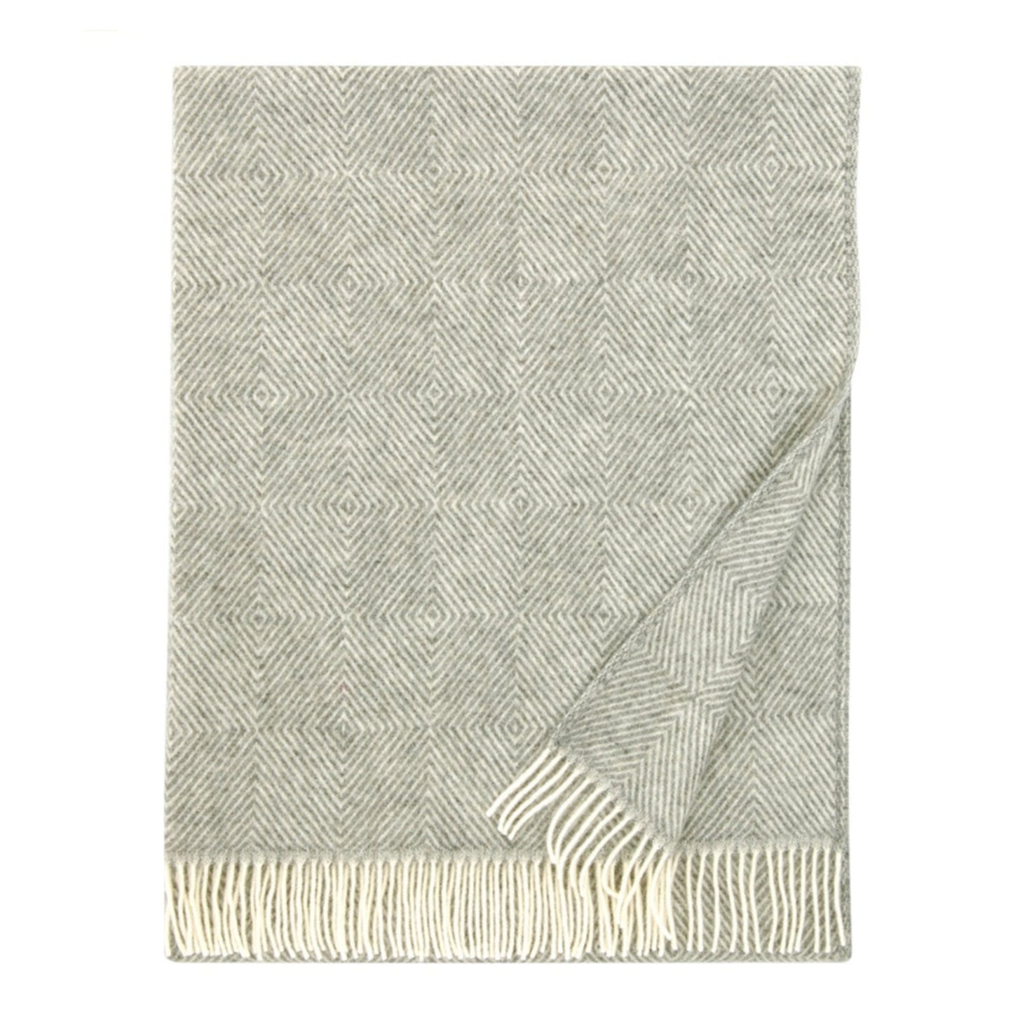 Maria Wool Throw 130x180cm, Grey-White (6807623139393)