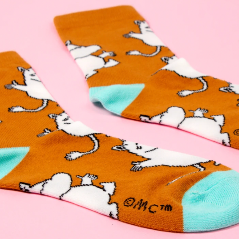 Happy Moomin Womens Socks, Toffee (6633254256705)