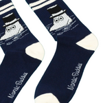 Moominpappa Retro tennis Mens Socks, Navy (6633402925121)