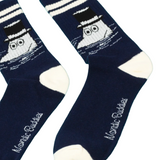 Moominpappa Retro tennis Mens Socks, Navy (6633402925121)