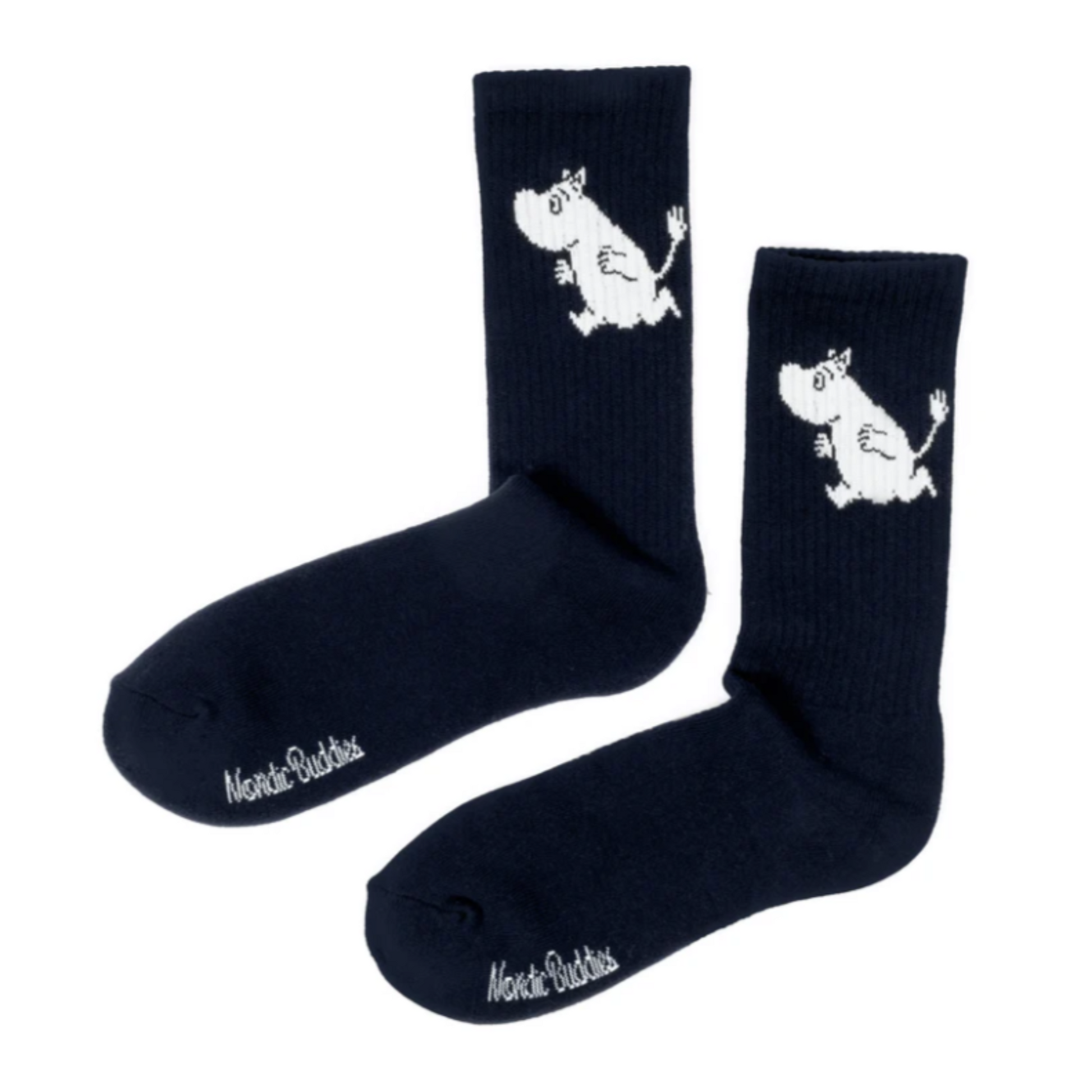 Moomintroll Running Mens Sport Socks, Black (8351299272991)
