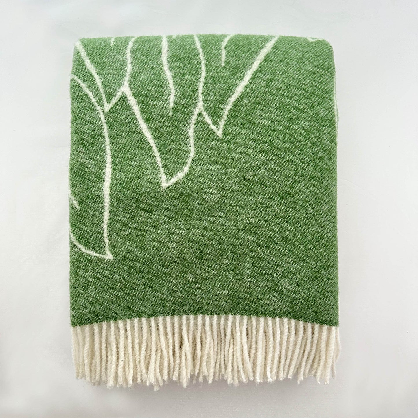 Nordic Chill Protea 100% Wool Throw 130x170cm, Forest Green (6797448249409)