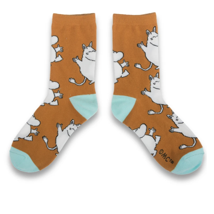 Happy Moomin Womens Socks, Toffee (6633254256705)