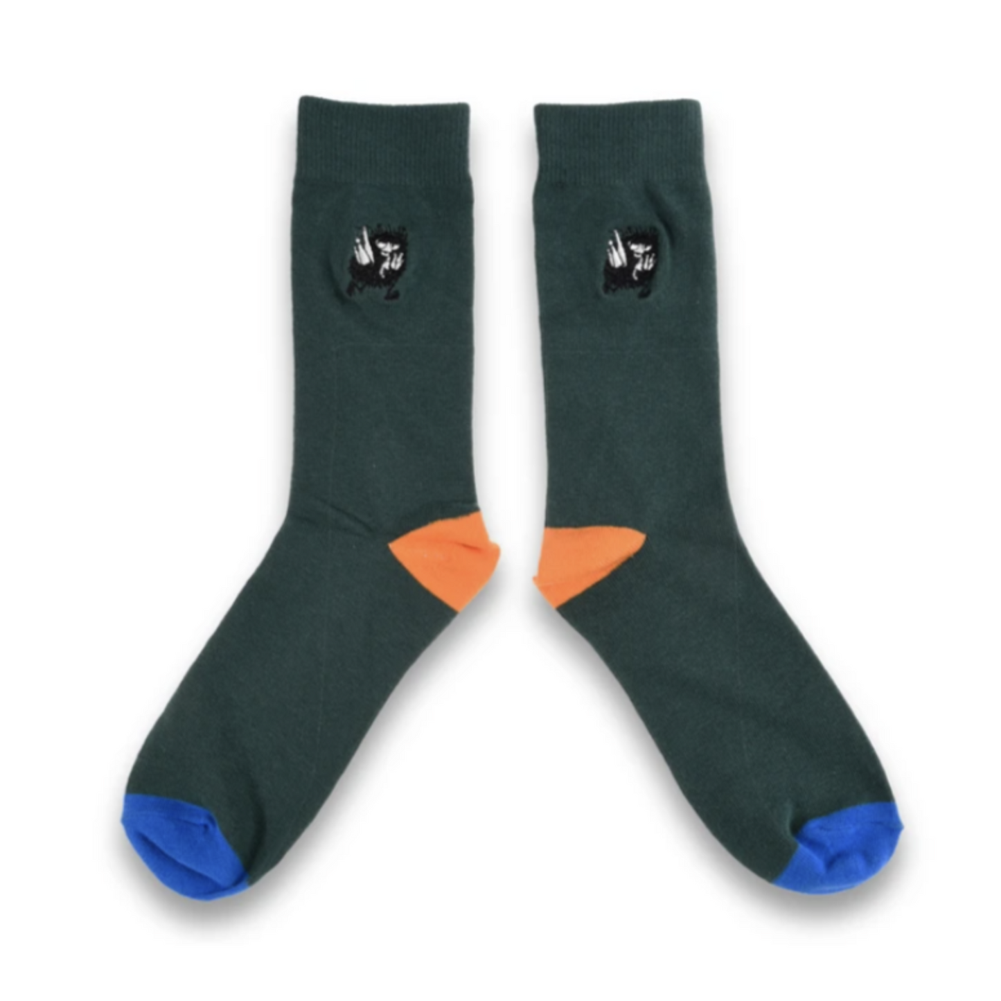 Stinky Embroidery Mens Socks, Forest Green (6633360130113)