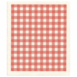 100% Biodegradable Dishcloth, Gingham Red (6733841137729)