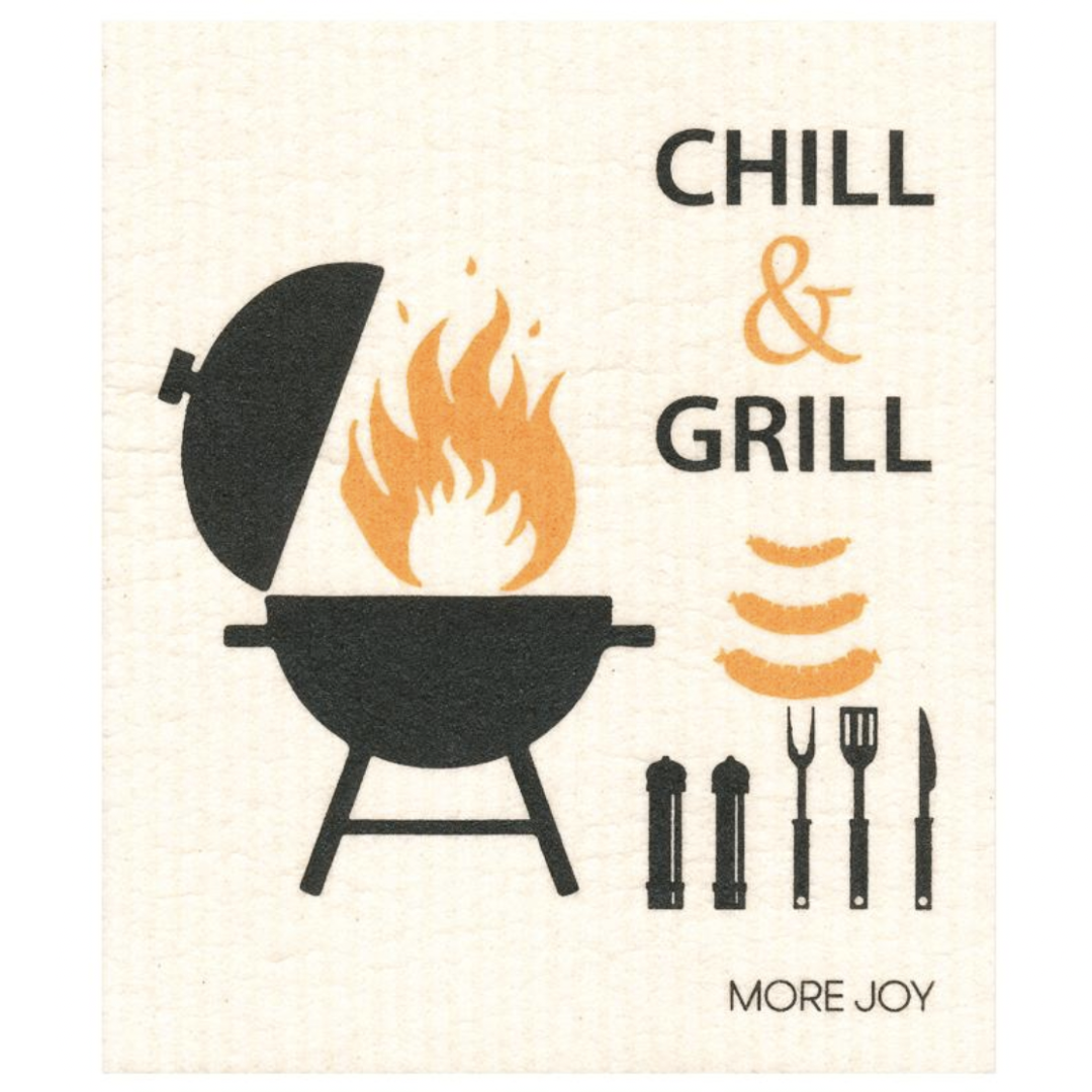 100% Biodegradable Dishcloth, Chill & Grill (6777658343489)