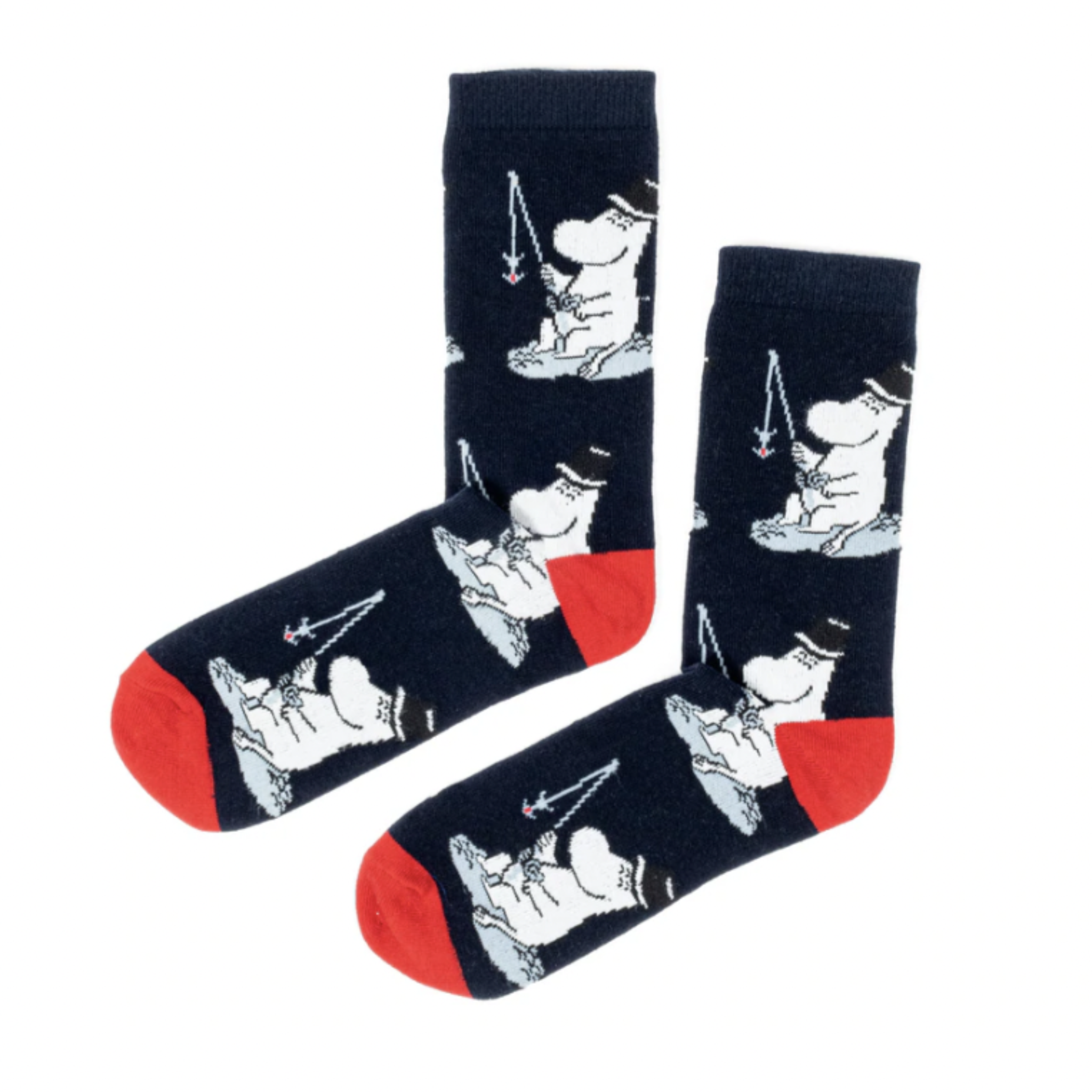 Moominpappa Fishing Mens Socks, Navy (6808680759361)