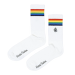 Groke Retro Tennis Mens Socks, White (6808688754753)
