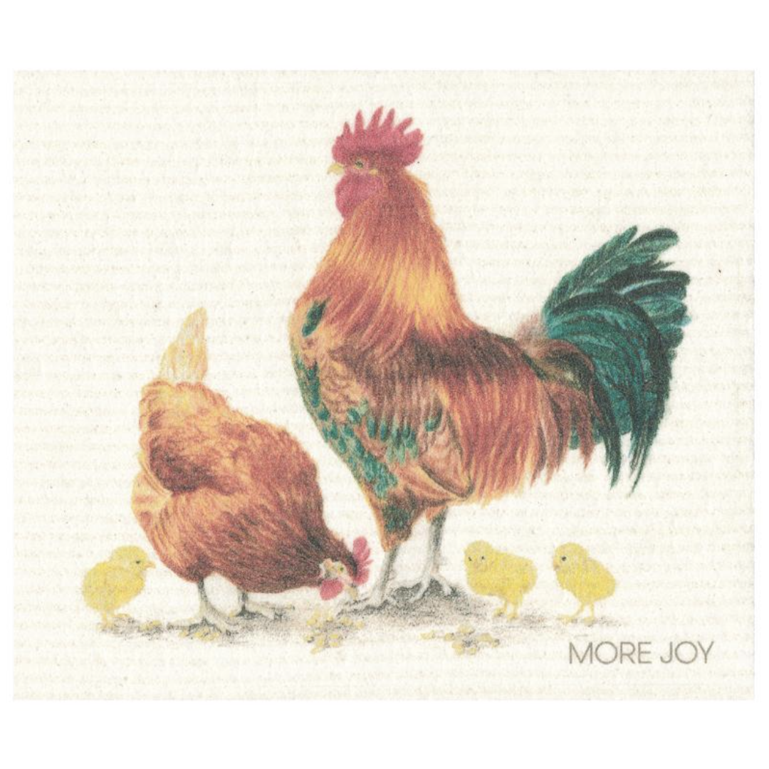 100% Biodegradable Dishcloth, Rooster (6885553799233)