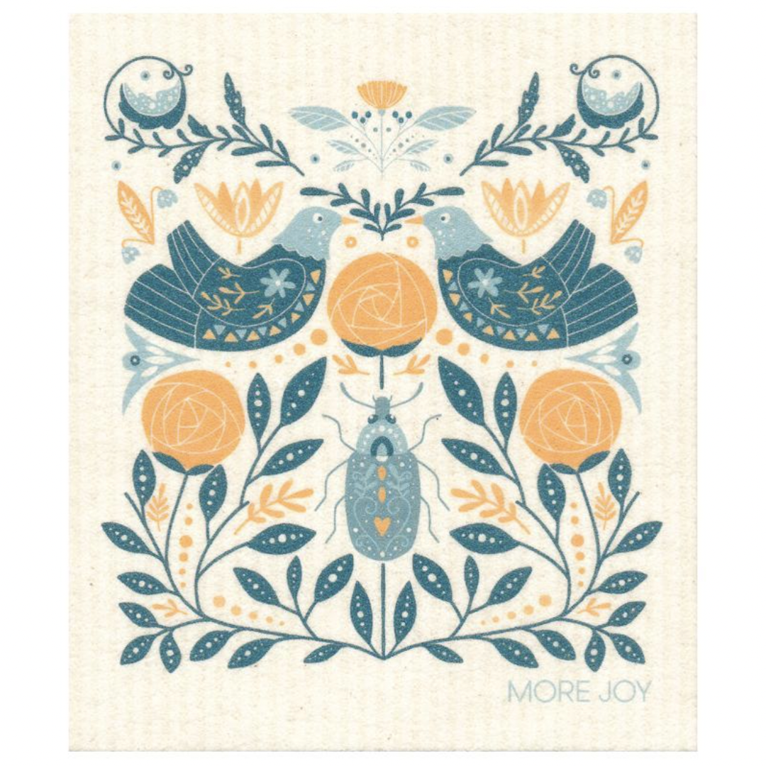 100% Biodegradable Dishcloth, Hygge Birds (6885513986113)